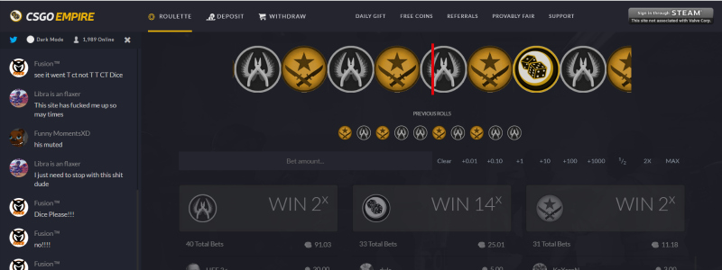 csgo legit skins roulette site