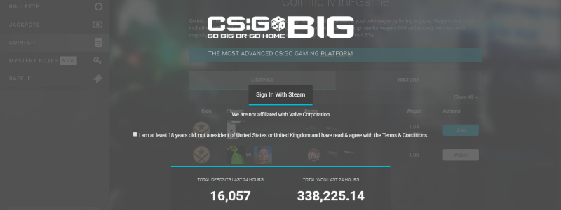 cs go legit betting selling site