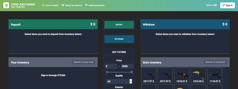 is csgo-exchange de legit?